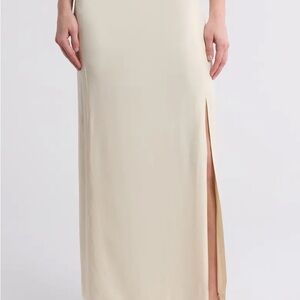 rag & bone Cream Maxi Skirt with Slit